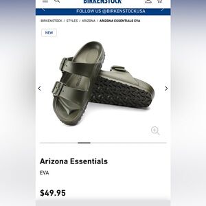 Birkenstock men EVA in color khaki (army green) size 41 M 8 new never worn